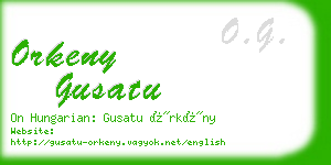 orkeny gusatu business card